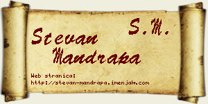 Stevan Mandrapa vizit kartica